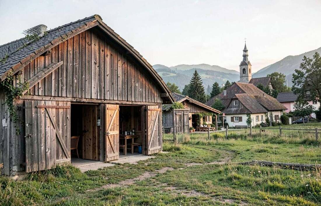 Ländliche Festlocation im Landkreis Fürstenfeldbruck mit Zeltdach und Lichterketten